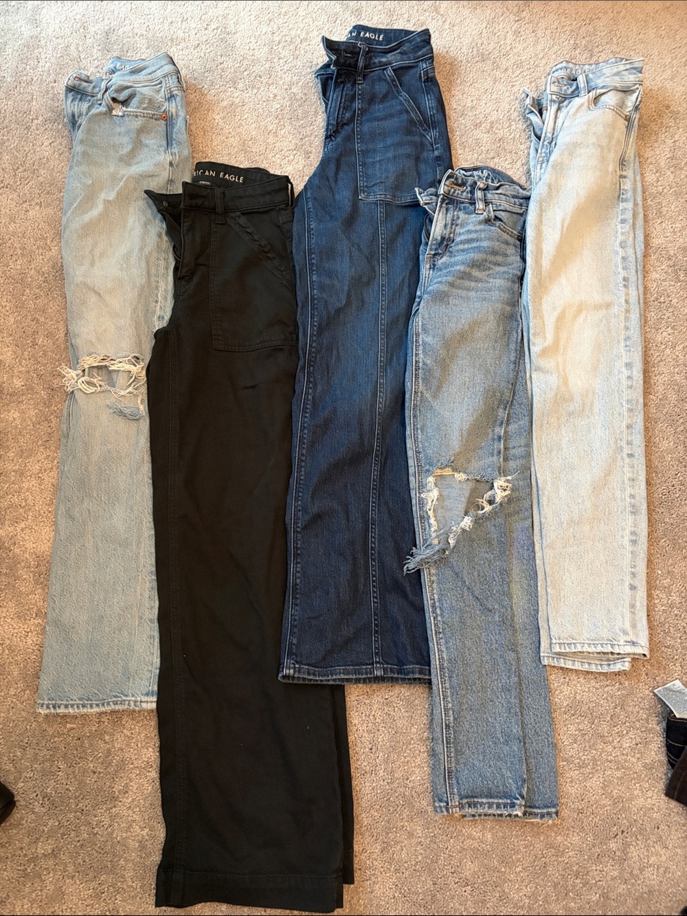 American Eagle jeans lot of 5 size 000